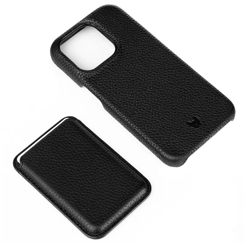 Чехол для  iPhone 15 Pro, iLera NAPA leather Case 1.0, Black (iLNAPA15Pb) 2