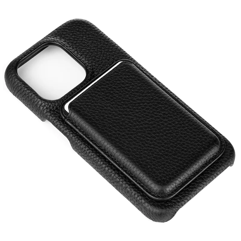 Чехол для  iPhone 15 Pro, iLera NAPA leather Case 1.0, Black (iLNAPA15Pb) 3