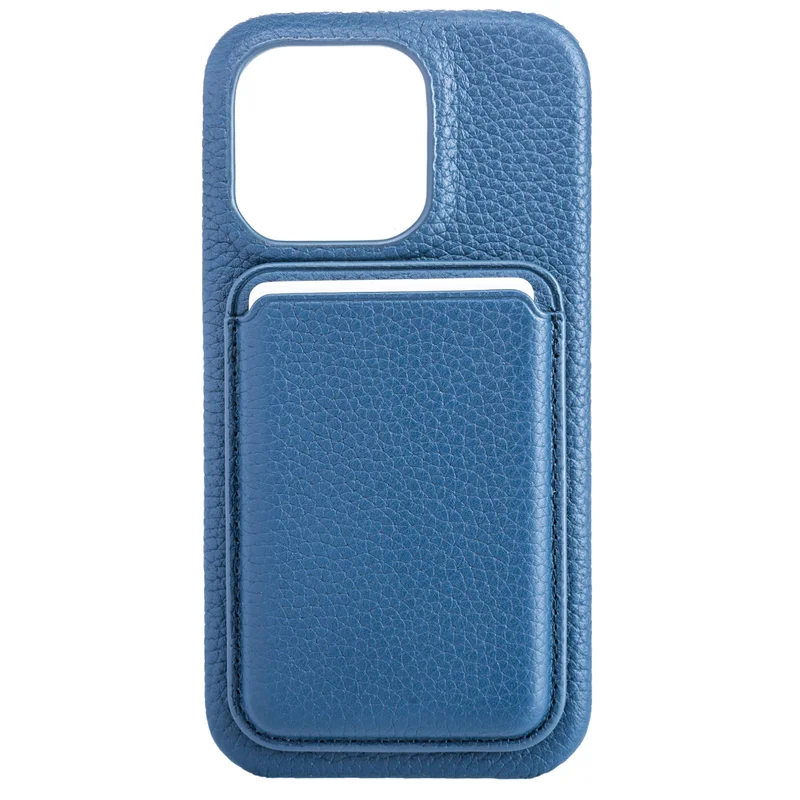 Чехол для  iPhone 15 Pro, iLera NAPA leather Case 1.0, Deep Blue (iLNAPA15Pdb)