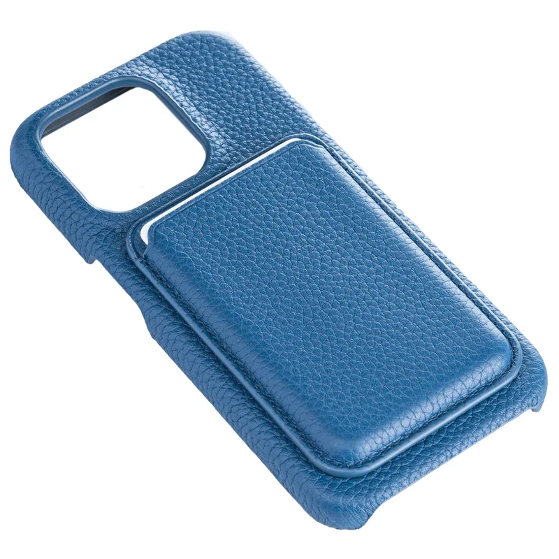 Чехол для  iPhone 15 Pro, iLera NAPA leather Case 1.0, Deep Blue (iLNAPA15Pdb) 2