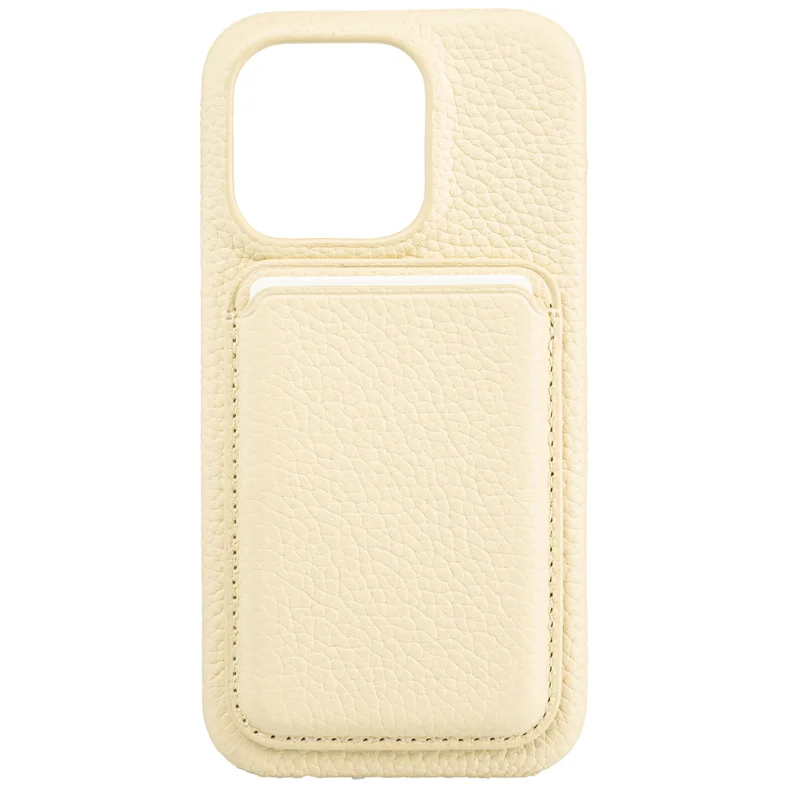 Чехол для  iPhone 15 Pro, iLera NAPA leather Case 1.0 forLady Beige (iLNAPA15Pld)