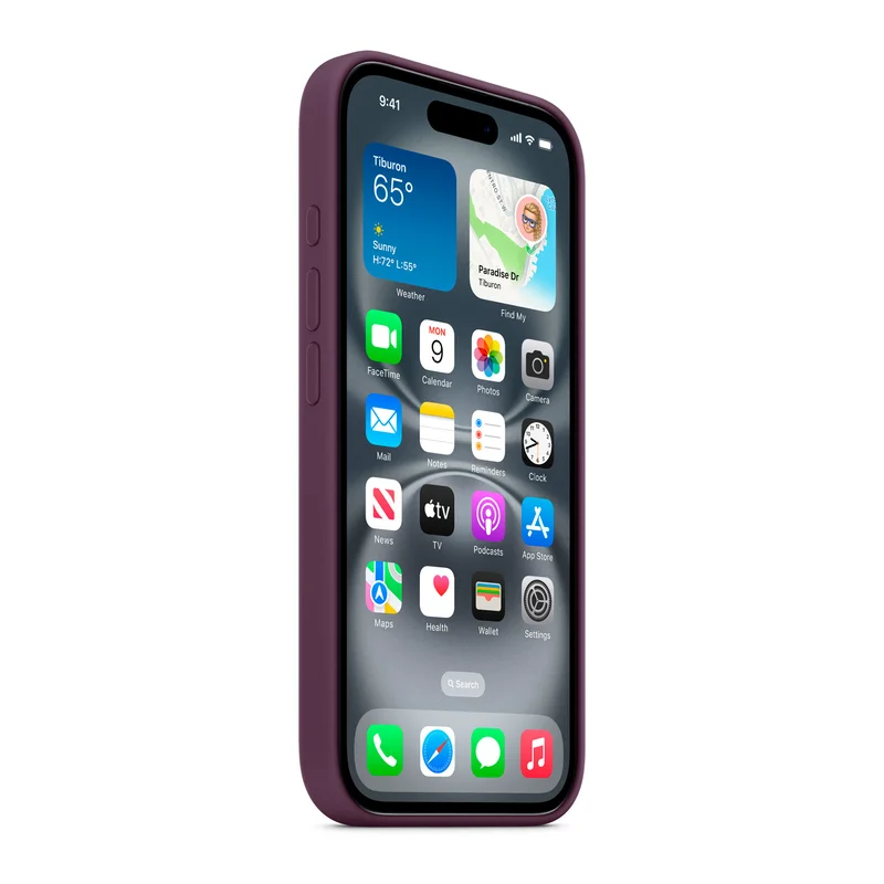 Чехол для iPhone 16 Silicone Case with MagSafe - Plum (MYY43ZM/A) 6