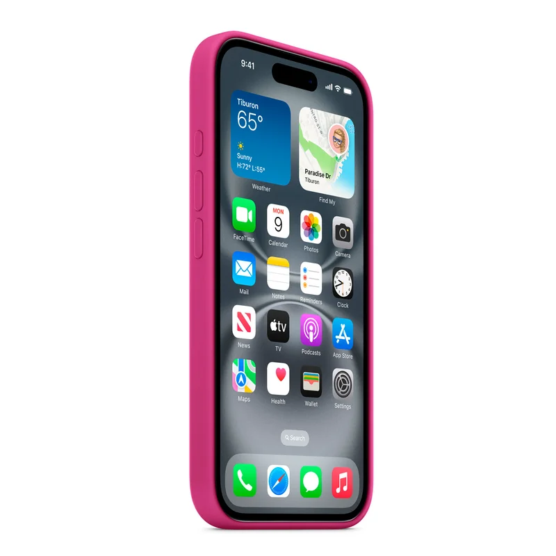 Чехол для iPhone 16 Silicone Case with MagSafe - Fuchsia (MYY53ZM/A) 6