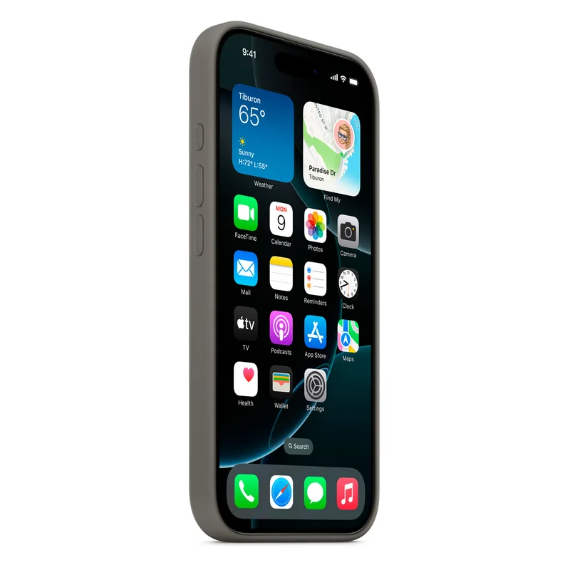 Чехол для iPhone 16 Pro Silicone Case with MagSafe - Stone Gray (MYYL3ZM/A) 5