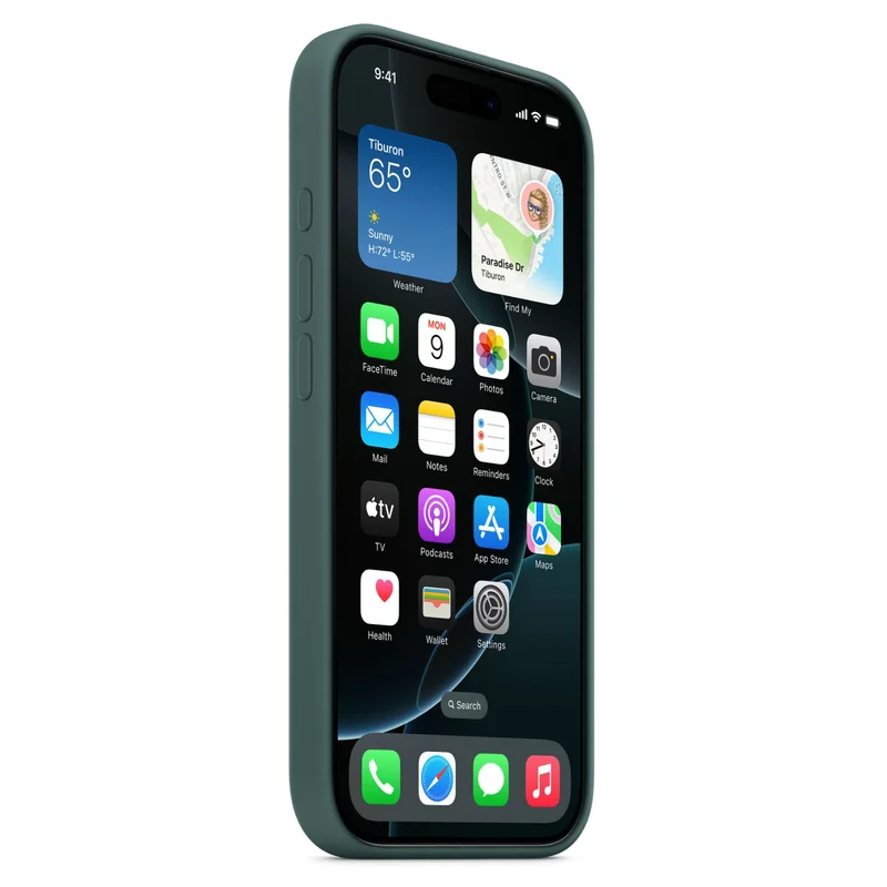 Чехол для iPhone 16 Pro Silicone Case with MagSafe - Lake Green (MYYR3ZM/A) 5