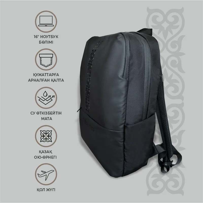 Рюкзак для ноутбука 15,6" QAZAQ TOURISTER, Black (QT-001) 4