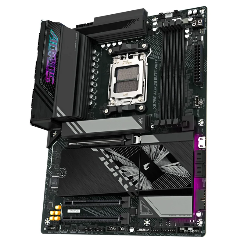 Материнская плата GIGABYTE X870E A ELITE WIFI7 AM5 4DDR5 PCI-E 1x16 (HDMI+2Type-C) ATX 4