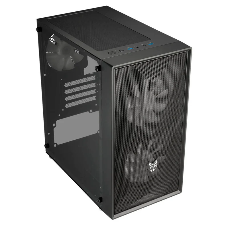Кейс FSP CST130 Basic MidTower, window, Black mATX (CST130 Basic (Black) 3