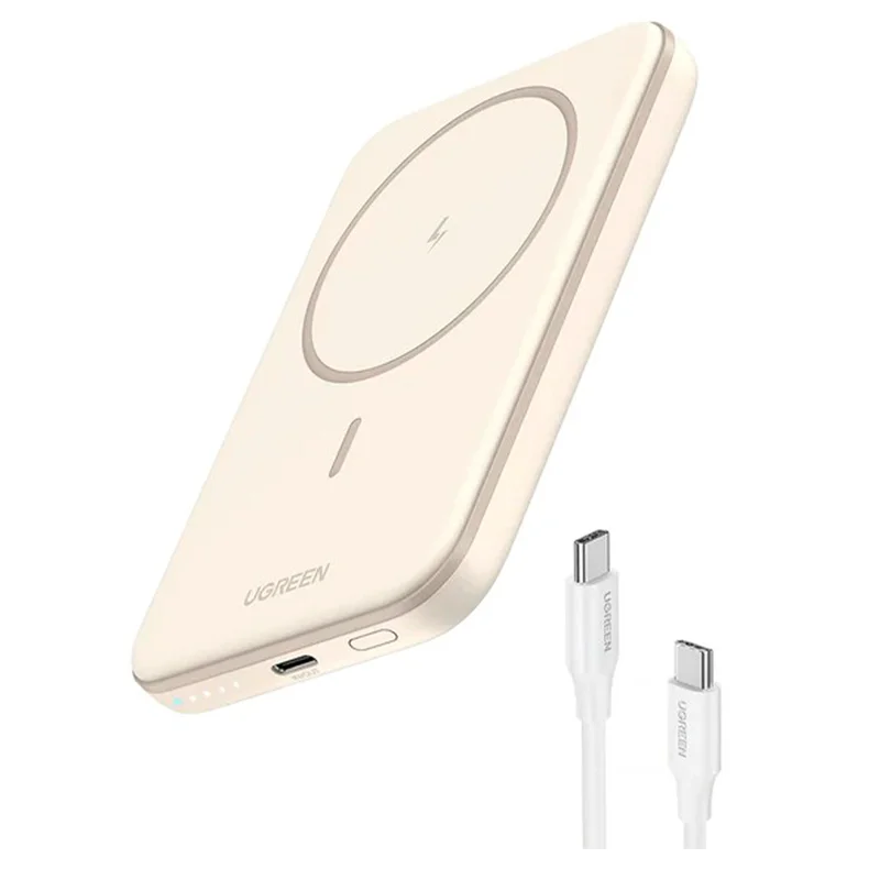 Внешний аккумулятор UGREEN 5000mAh 15W 1*USB-C Mini Magnetic Wireless  Power Bank (25207)