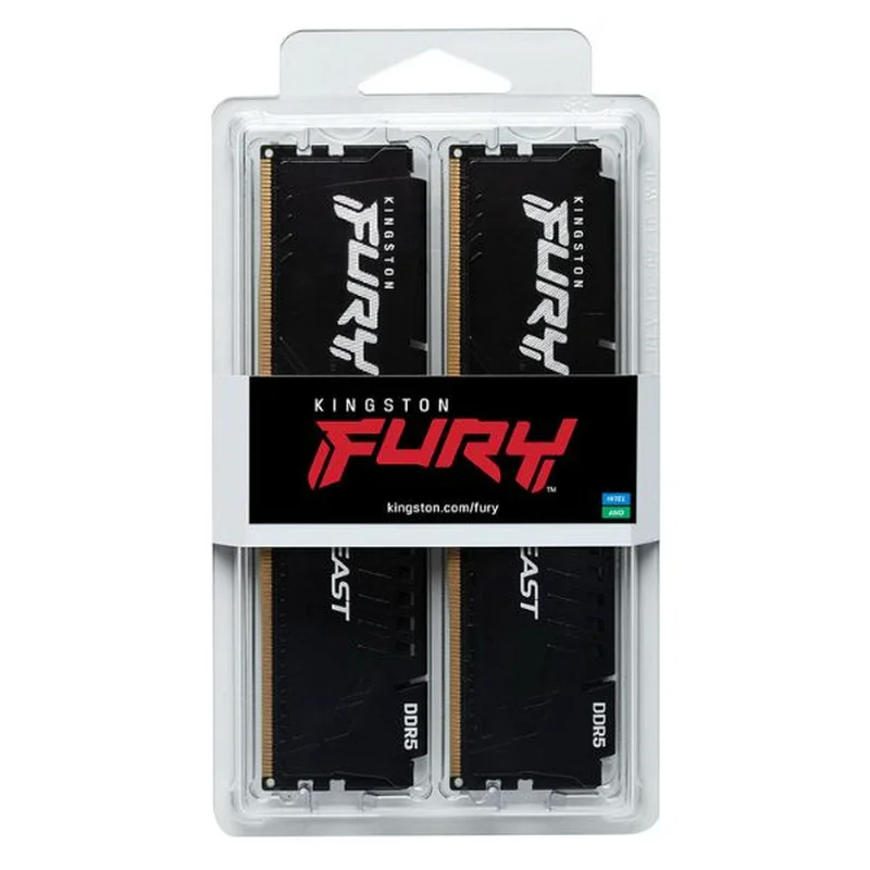 Оперативная память DDR5 DIMM 32GB(16x2)/5200MHz Kingston FURY Beast Black [KF552C40BBK2-32] 3