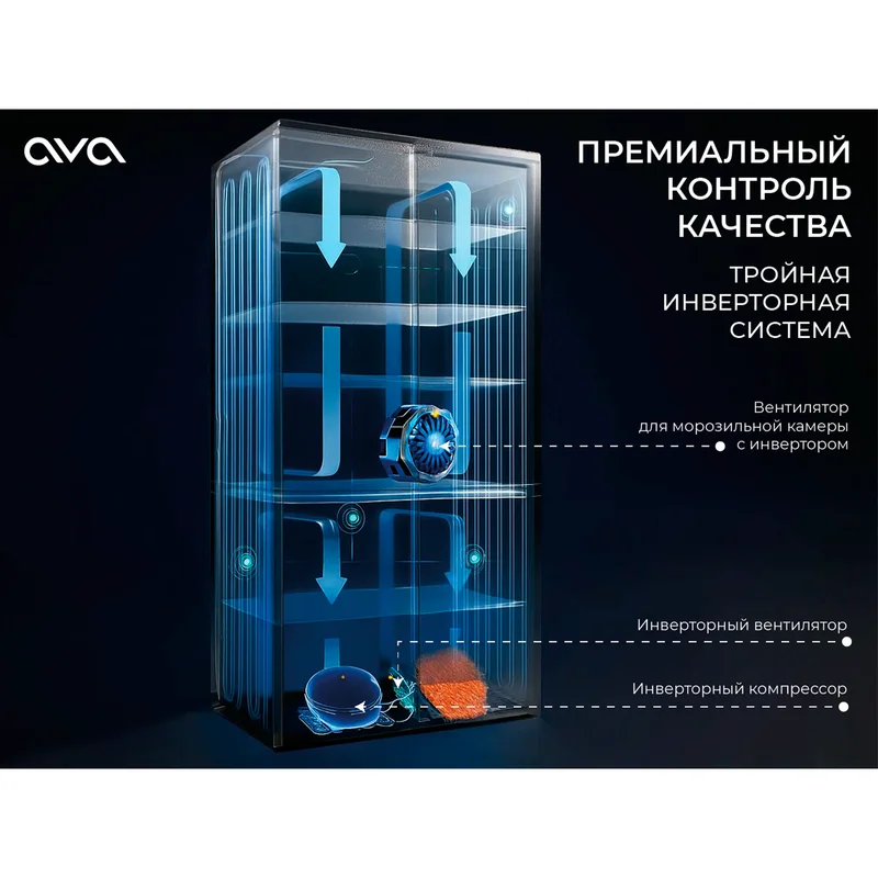 Холодильник AVA SIMDNF-500HBI 6