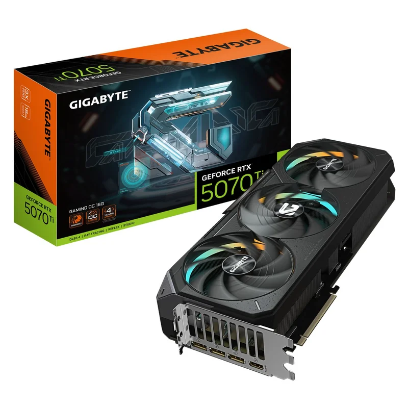 Видеокарта Gigabyte RTX 5070 Ti GAMING OC 16GB 256bit/G7 (HDMI+3DP) [GV-N507TGAMING OC-16GD] 10