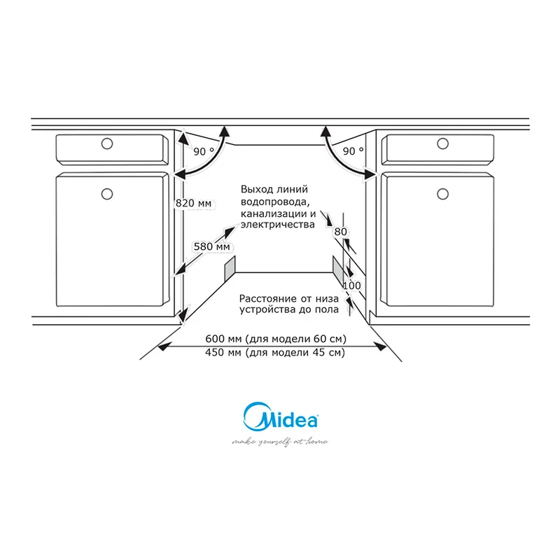 Встраиваемая посудомоечная машина Midea MDWB-4529TQ 3