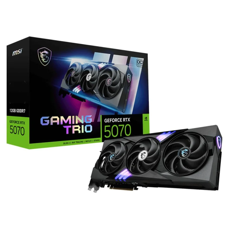 Видеокарта MSI RTX 5070 GAMING TRIO OC 12GB 192bit/G7 (HDMI+3DP)[G5070-12GTC] 5