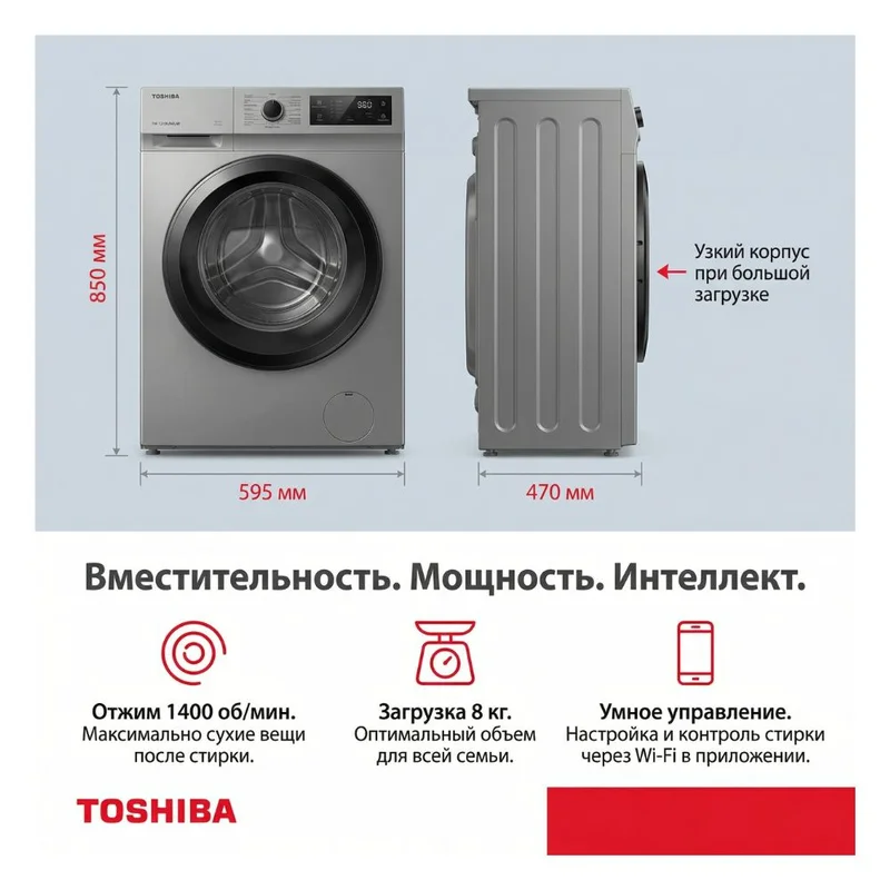 Стиральная машина Toshiba TW-T21BU90UWUZ(MG) 10