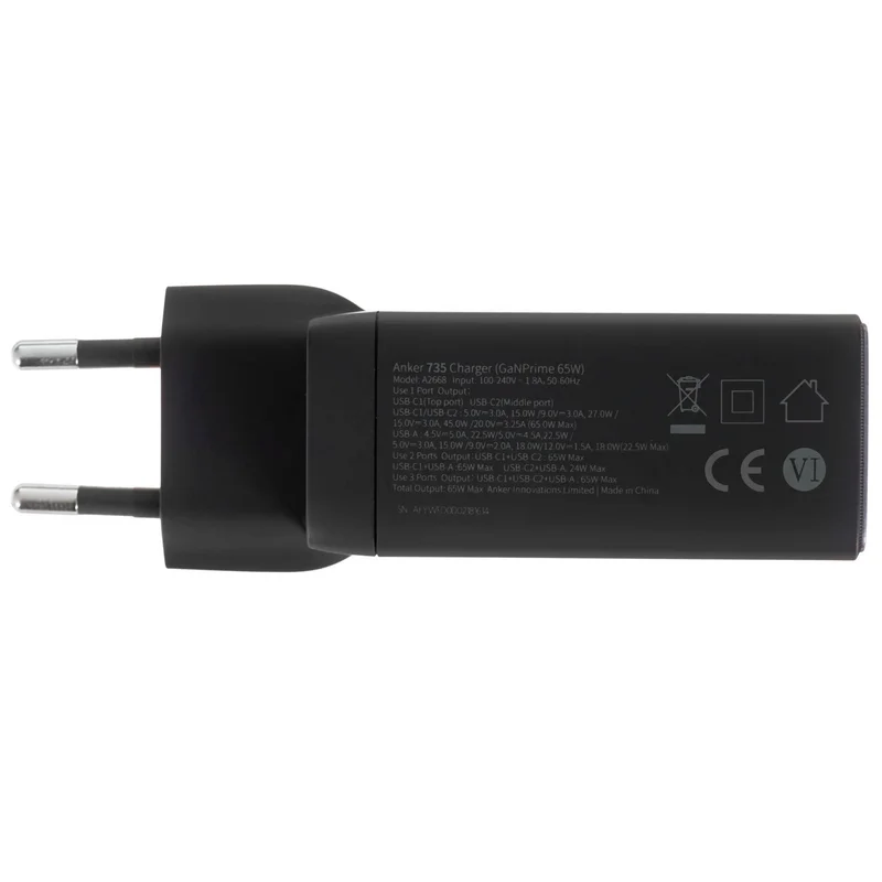 Адаптер питания ANKER GaNPrime 65W A2668 BK (ANK-A2668311-BK) 4