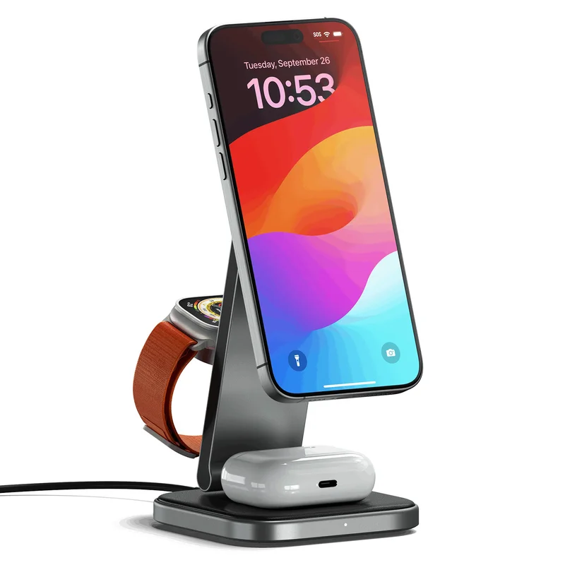 Беспроводнаое зарядное устройство Satechi 3-in-1 FoldableStand - EA (ST-Q31FM-EA) 2