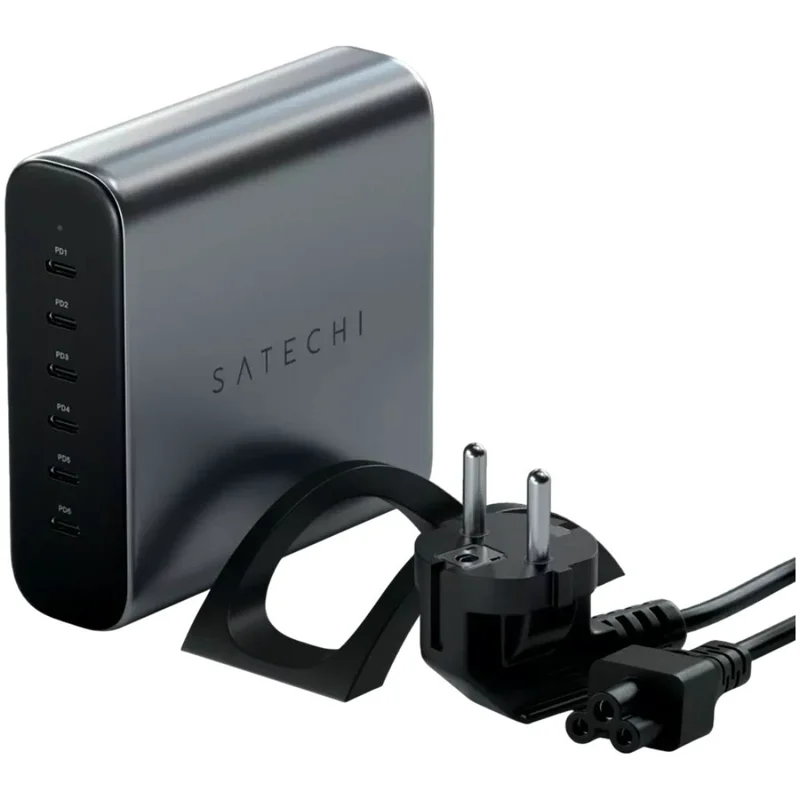 Адаптер питания Satechi 200W USB-C 6-Port PD GaN Charger - EU (ST-C200GM-EU) 4