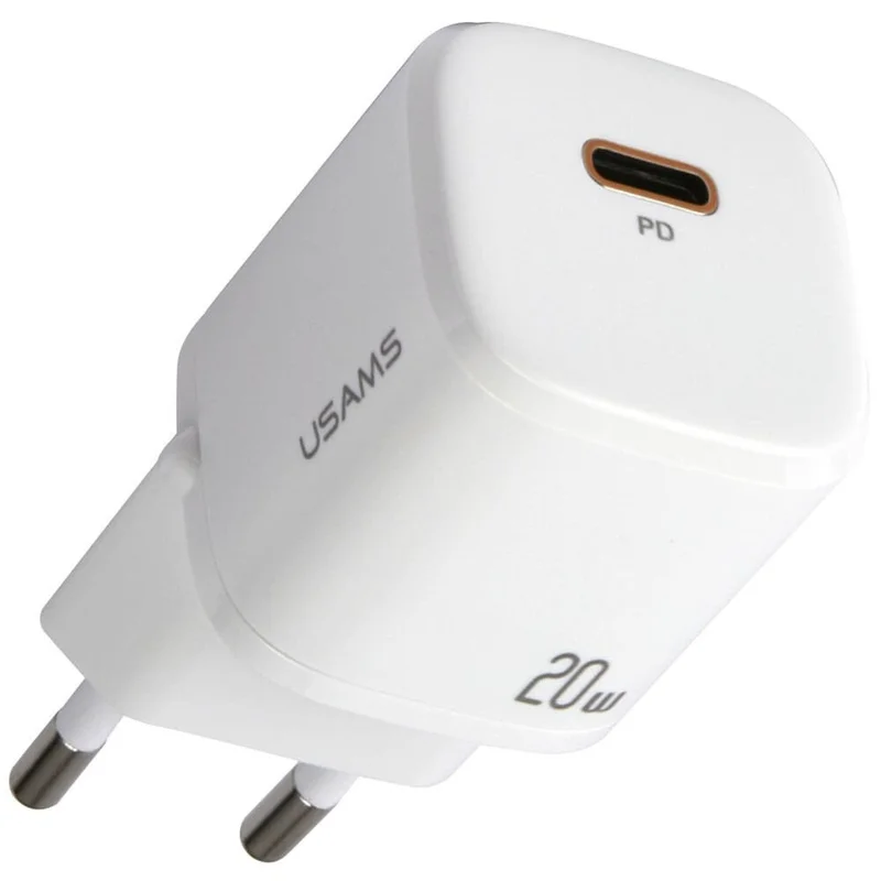 Адаптер питания USAMS USB-C 20W PD, White (CC124TC02) 2
