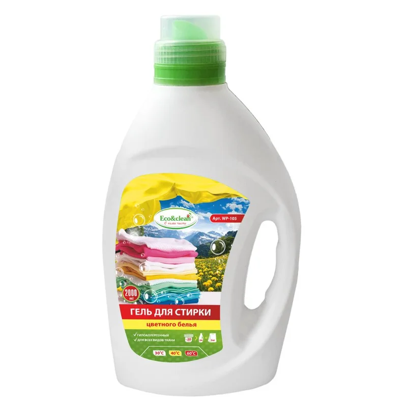 Гель для стирки белья Eco&Clean цветного белья 2000 мл (WP-105)