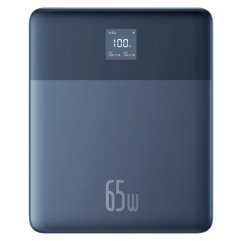 Внешний аккумулятор Baseus, Blade2 12000mAh 65W+каб, Black (BAS-P1006380132300)