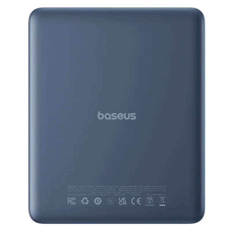 Внешний аккумулятор Baseus, Blade2 12000mAh 65W+каб, Black (BAS-P1006380132300) 6