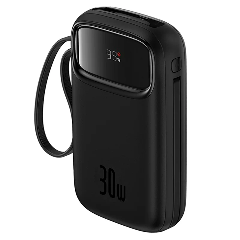 Внешний аккумулятор Baseus, QPow2 DGT 10000mAh+2 вс.каб 30W, Black (BAS-P1005500811300) 2