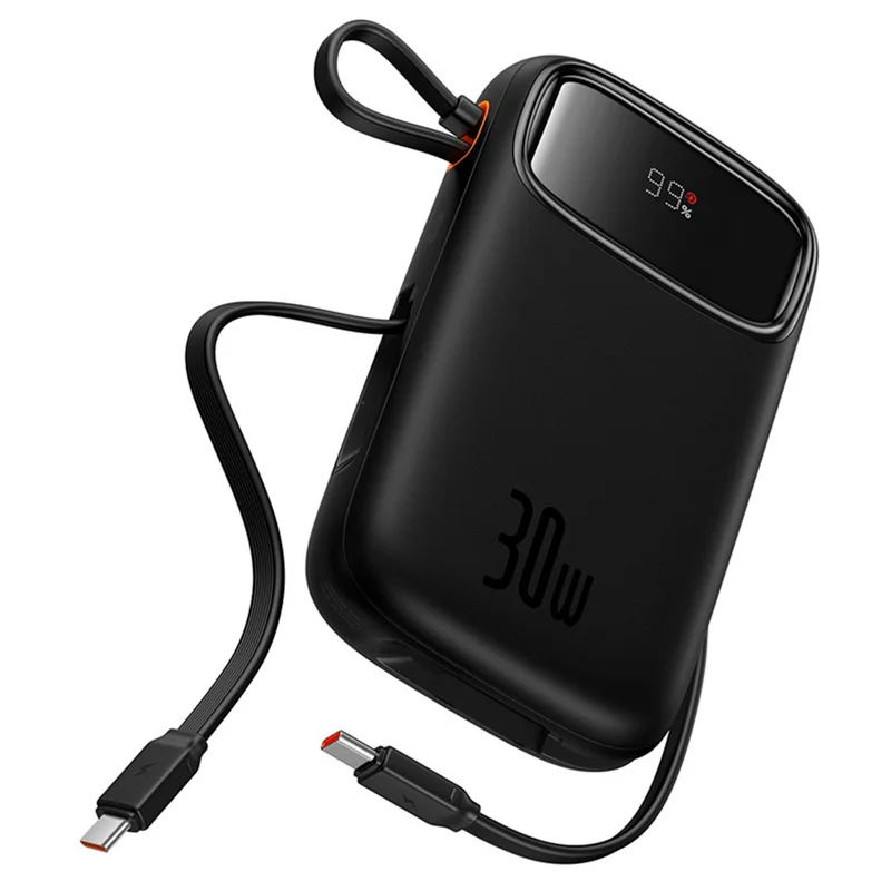 Внешний аккумулятор Baseus, QPow2 DGT 10000mAh+2 вс.каб 30W, Black (BAS-P1005500811300) 4