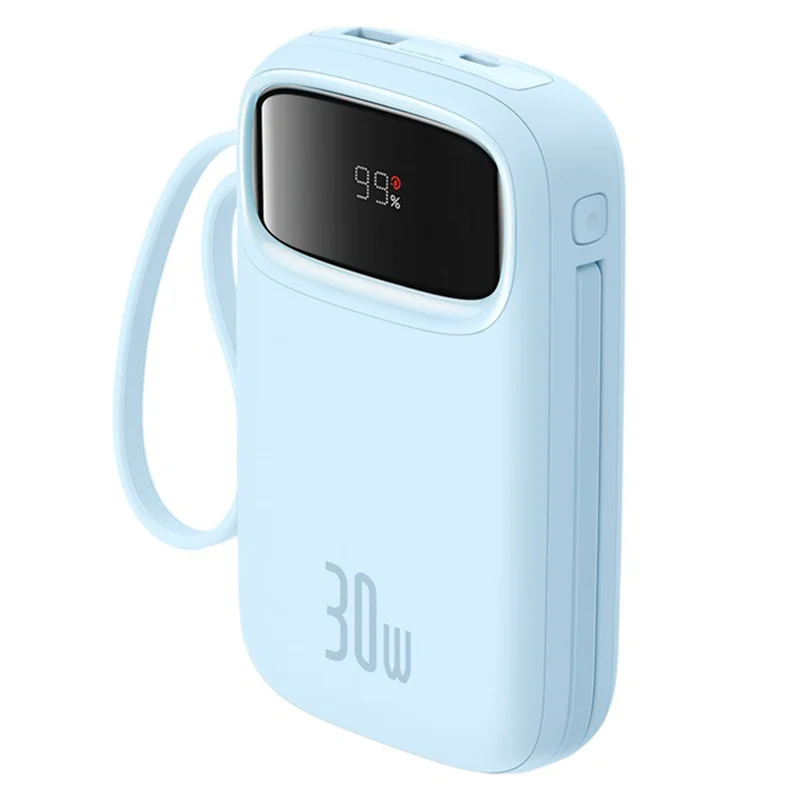Внешний аккумулятор Baseus, QPow2 DGT 10000mAh+2 вс.каб 30W, Blue (BAS-P1005500831300) 2