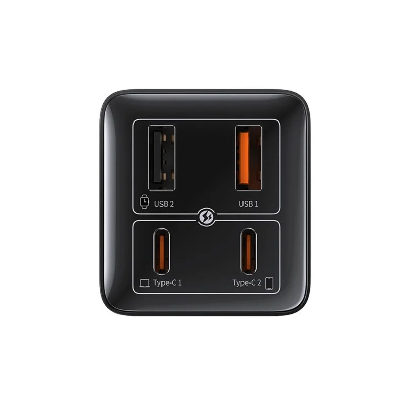 Адаптер питания Baseus, GaN6 USB-C*2+A*2 100W с каб, Black (BAS-P1016270511200) 9