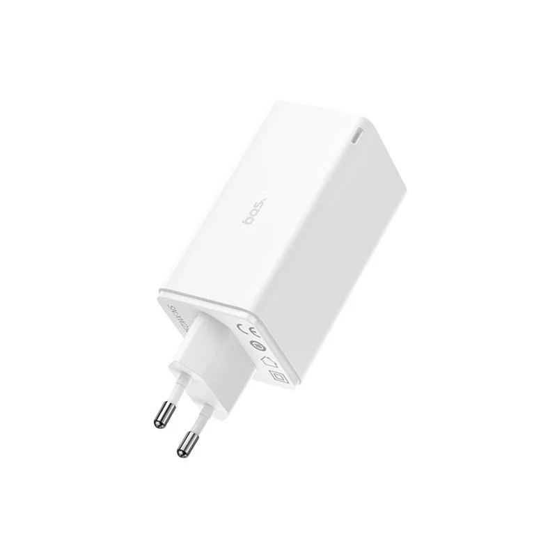 Адаптер питания Baseus, GaN6 USB-C*2+A*2 100W с каб, White (BAS-P1016270521200) 12