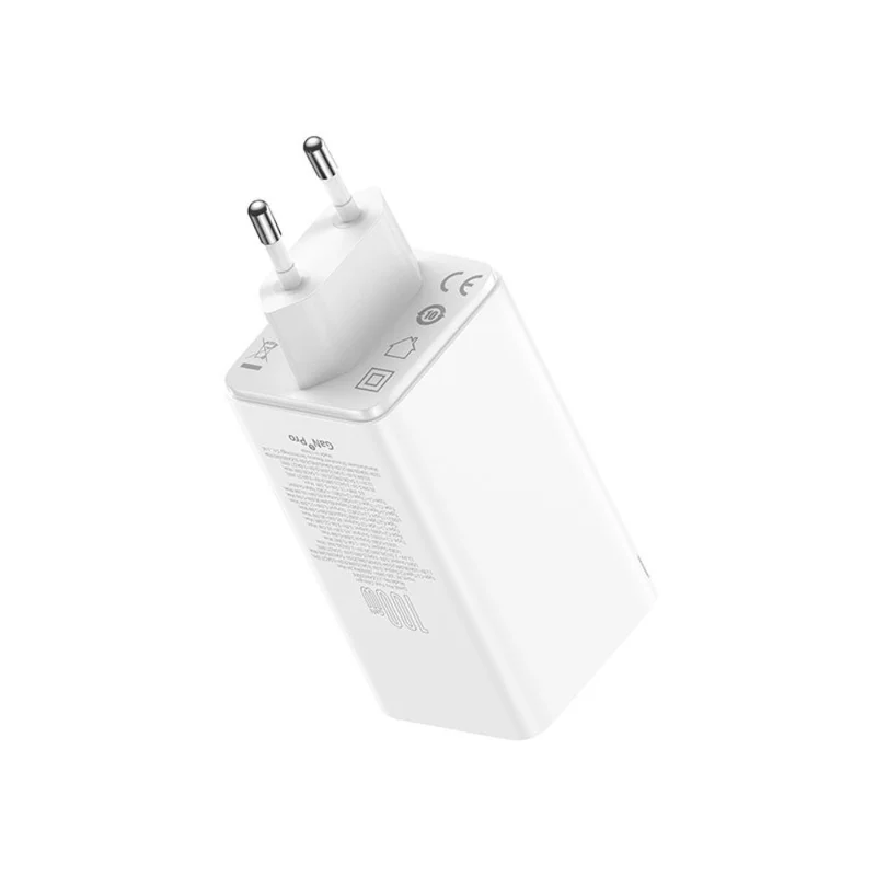 Адаптер питания Baseus, GaN6 USB-C*2+A*2 100W с каб, White (BAS-P1016270521200) 13