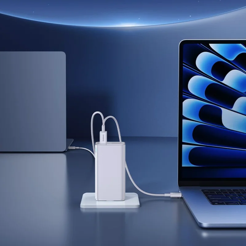 Адаптер питания Baseus, GaN6 USB-C*2+A*2 100W с каб, White (BAS-P1016270521200) 8