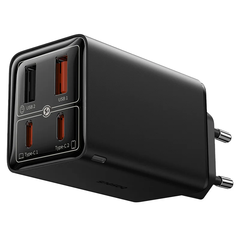 Адаптер питания Baseus, GaN6 Pro USB-2C+2A 65W с каб, Black (BAS-P1016270111300) 2
