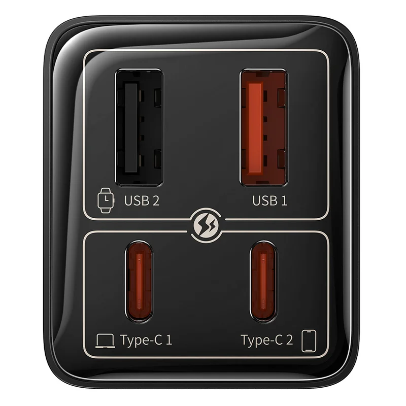 Адаптер питания Baseus, GaN6 Pro USB-2C+2A 65W с каб, Black (BAS-P1016270111300) 5