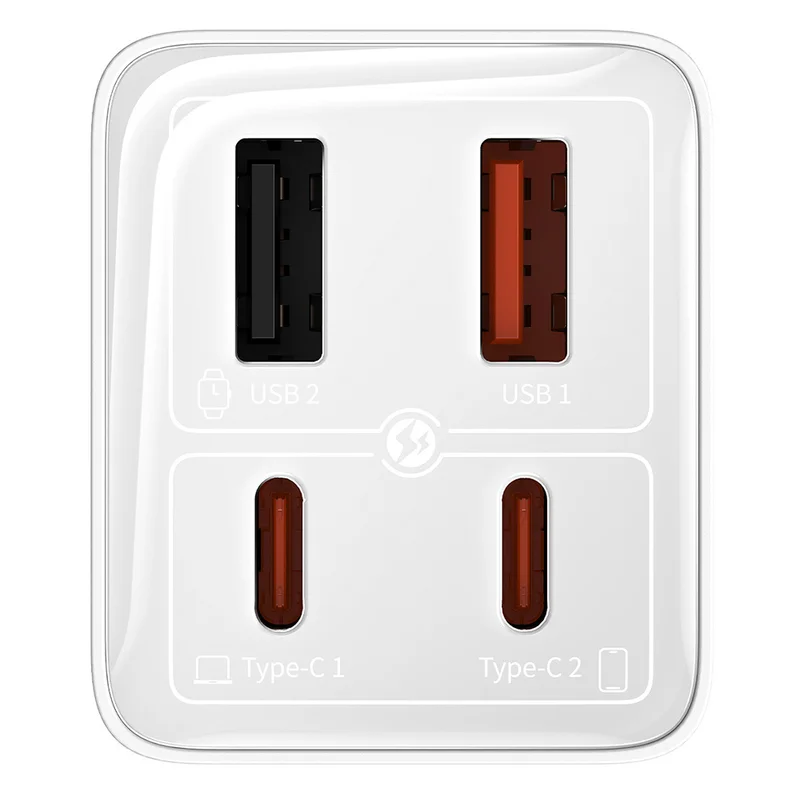 Адаптер питания Baseus, GaN6 Pro USB-2C+2A 65W с каб, White (BAS-P1016270121300) 6