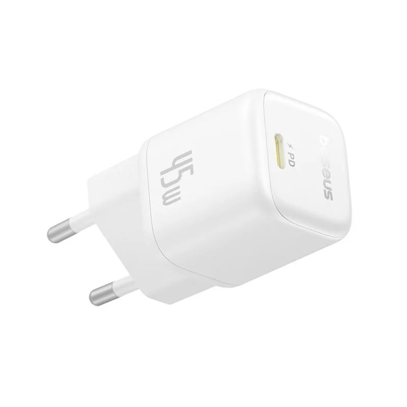 Адаптер питания Baseus, PicoGo GaN USB-C 45W, White (BAS-P1017680021300) 4
