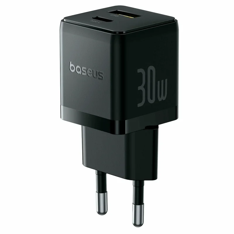 Адаптер питания Baseus, Palm USB-C+A 30W с каб, Black (BAS-P1011160A11301) 2