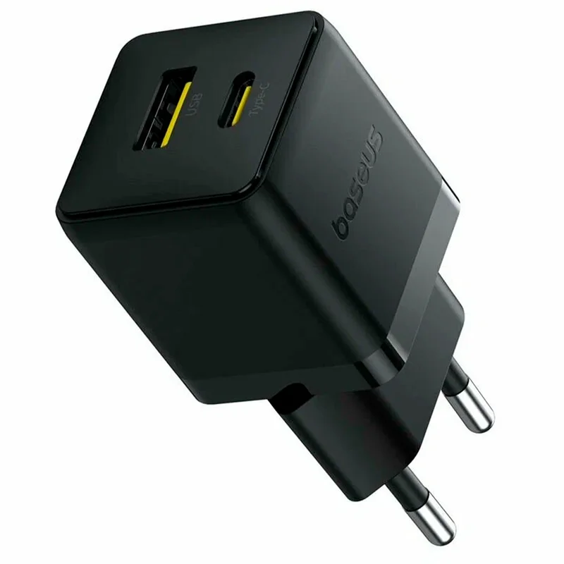 Адаптер питания Baseus, Palm USB-C+A 30W с каб, Black (BAS-P1011160A11301) 3