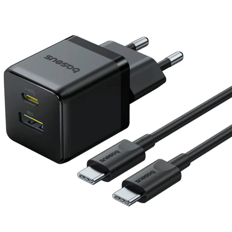 Адаптер питания Baseus, Palm USB-C+A 30W с каб, Black (BAS-P1011160A11301) 6