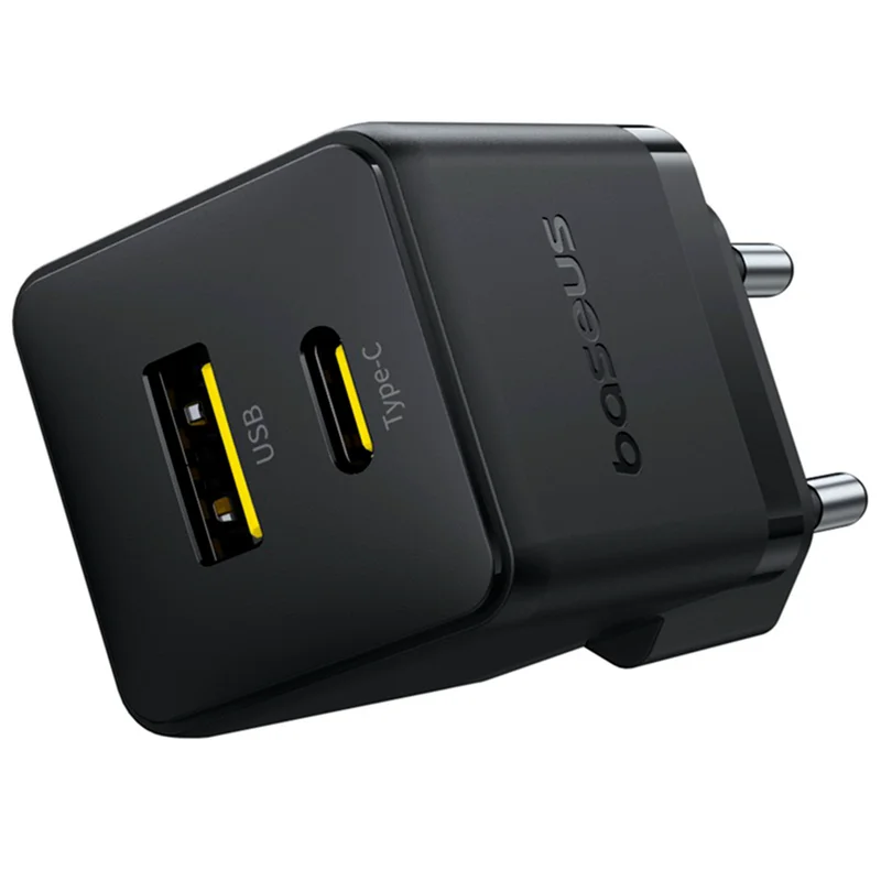 Адаптер питания Baseus, Palm USB-C+A 30W, Black (BAS-P1011160A11300) 4