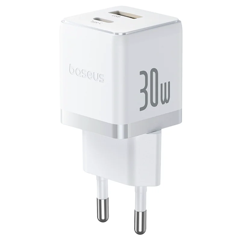 Адаптер питания Baseus, Palm USB-C+A 30W, White (BAS-P1011160A21300) 2