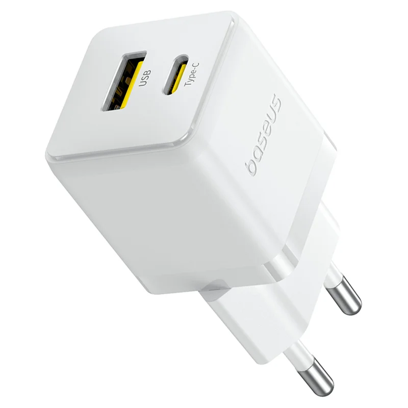 Адаптер питания Baseus, Palm USB-C+A 30W, White (BAS-P1011160A21300) 3