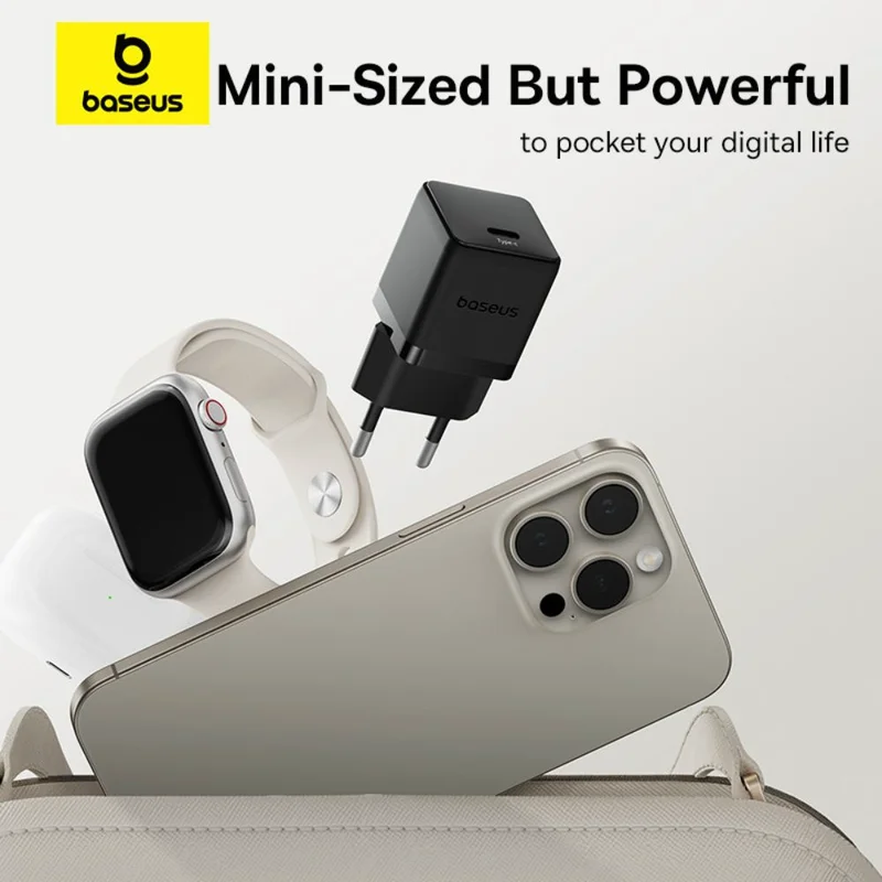 Адаптер питания Baseus, Palm USB-C 30W с каб, Black (BAS-P1011160511301) 2