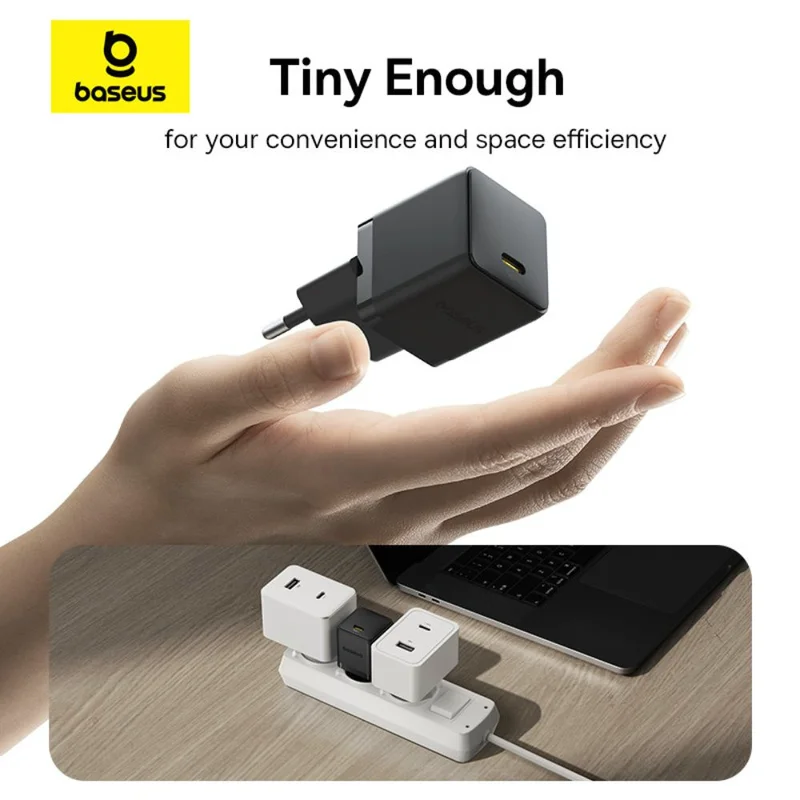 Адаптер питания Baseus, Palm USB-C 30W с каб, Black (BAS-P1011160511301) 4