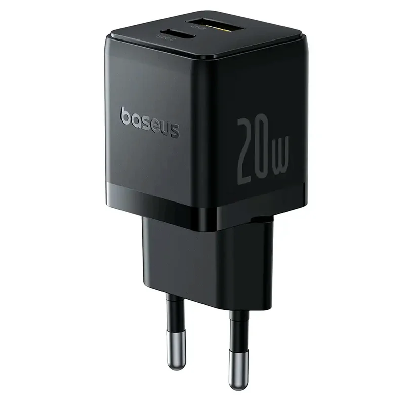 Адаптер питания Baseus, Palm USB-C+A 20W с каб, Black (BAS-P1011160811301) 2