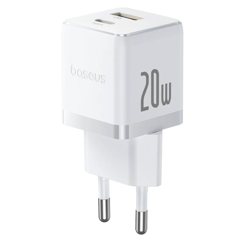 Адаптер питания Baseus, Palm USB-C+A 20W, White (BAS-P1011160821300) 2