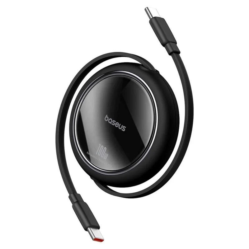 Кабель Baseus, USB-C->C F2D 100W retr.1m, Black (BAS-P1036450011100) 3