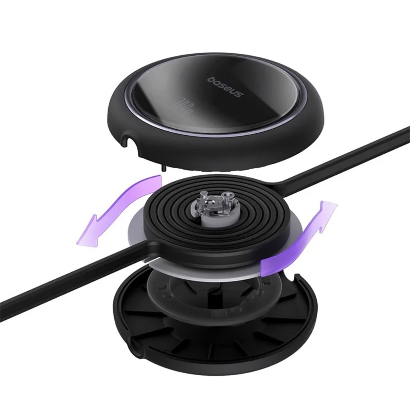 Кабель Baseus, USB-C->C F2D 100W retr.1m, Black (BAS-P1036450011100) 4