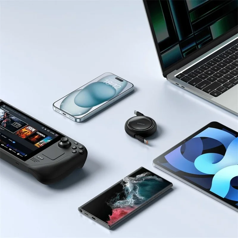Кабель Baseus, USB-C->C F2D 100W retr.1m, Black (BAS-P1036450011100) 7